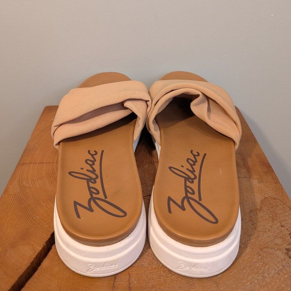 Zodiac Sandals Womens Tan Neutral Casual Beach Pool Lounge Vacation - Size 11 - Picture 2 of 4